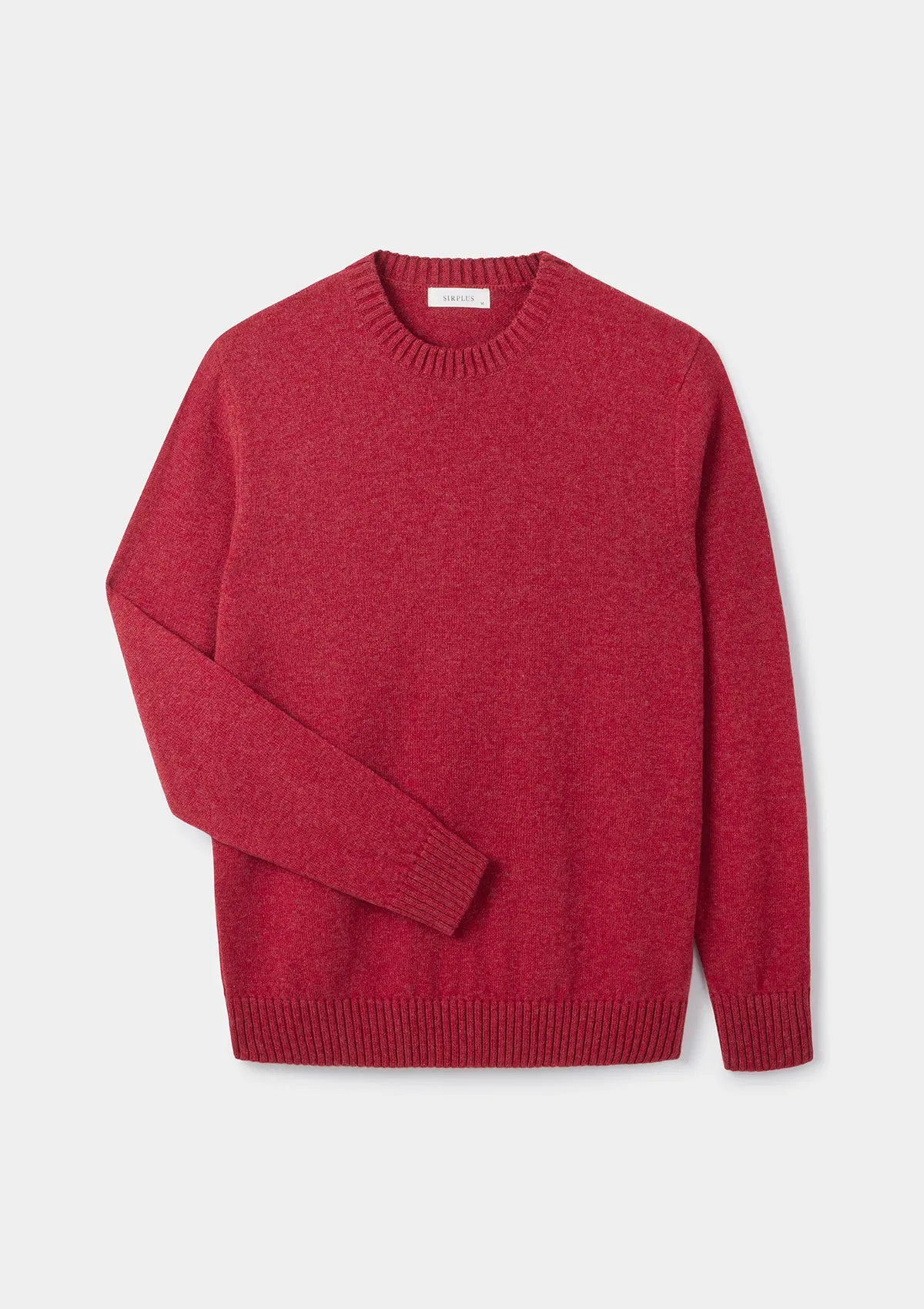 Poppy Red Lambswool Crew Neck Jumper