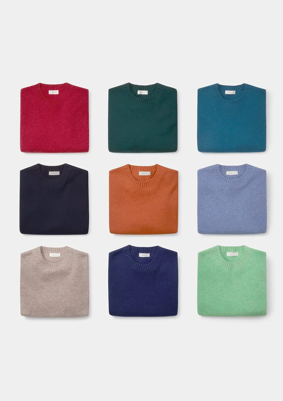 Poppy Red Lambswool Crew Neck Jumper