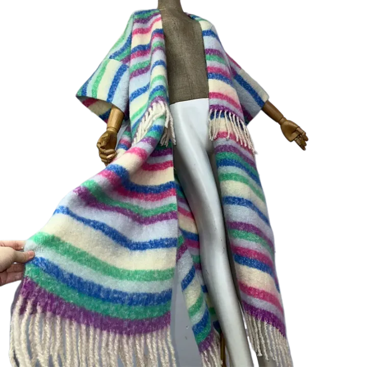 Pre Order: Cozy Striped Tassel Cardigan - WINI