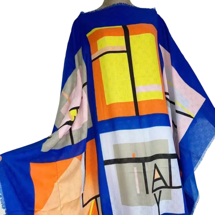 Pre Order: Vibrant Abstract Kaftan Dress - WINI