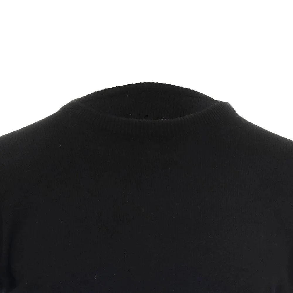 ProQuip Lambswool Water Repellent Crew Neck Golf Sweater - Black