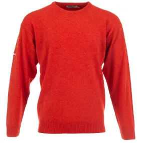 ProQuip Lambswool Water Repellent Crew Neck Golf Sweater - Inferno Orange