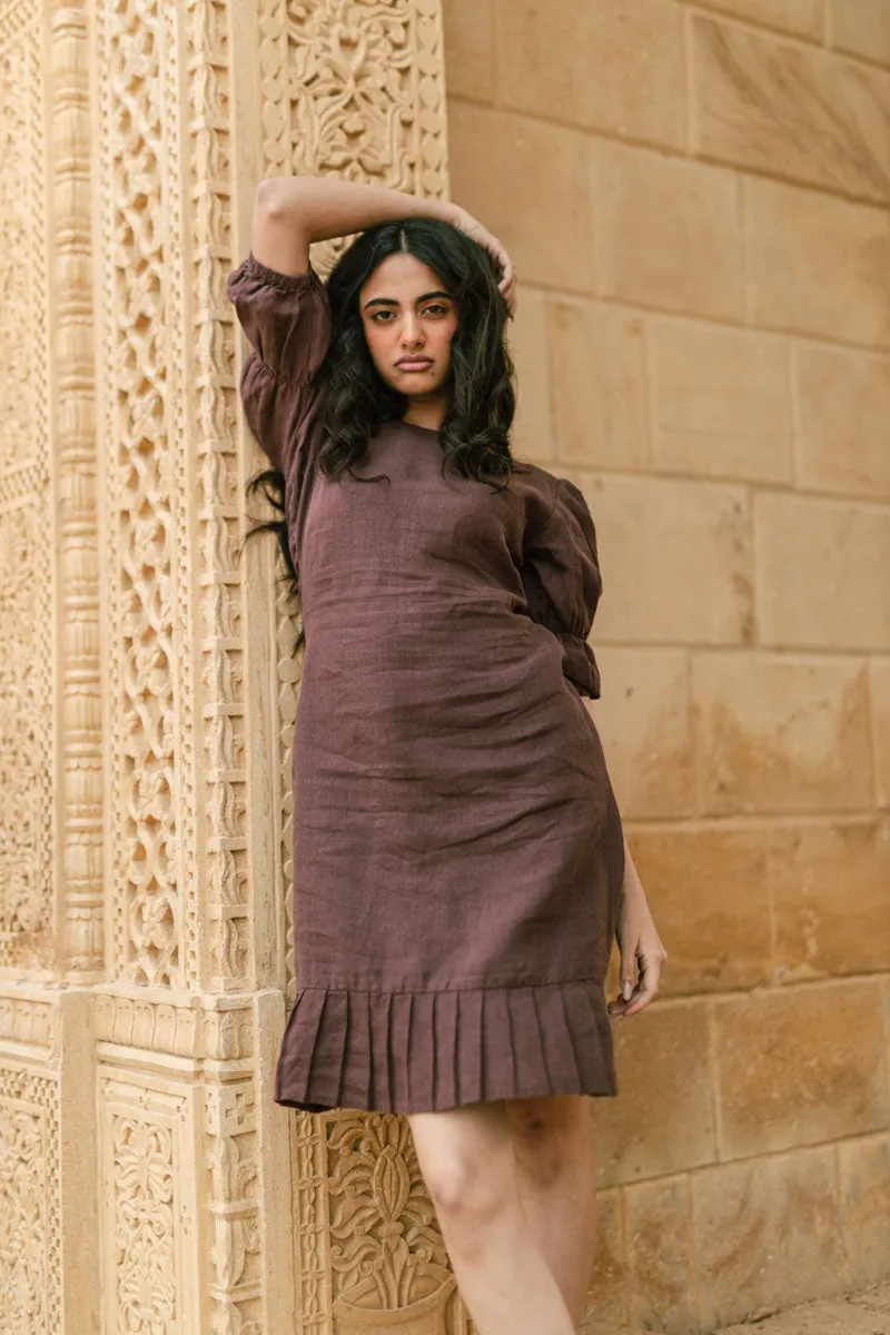 Puff sleeve frill Dress
