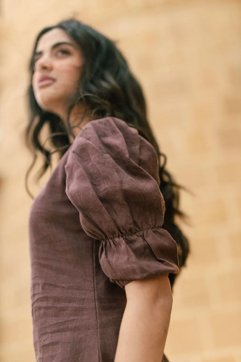 Puff sleeve frill Dress