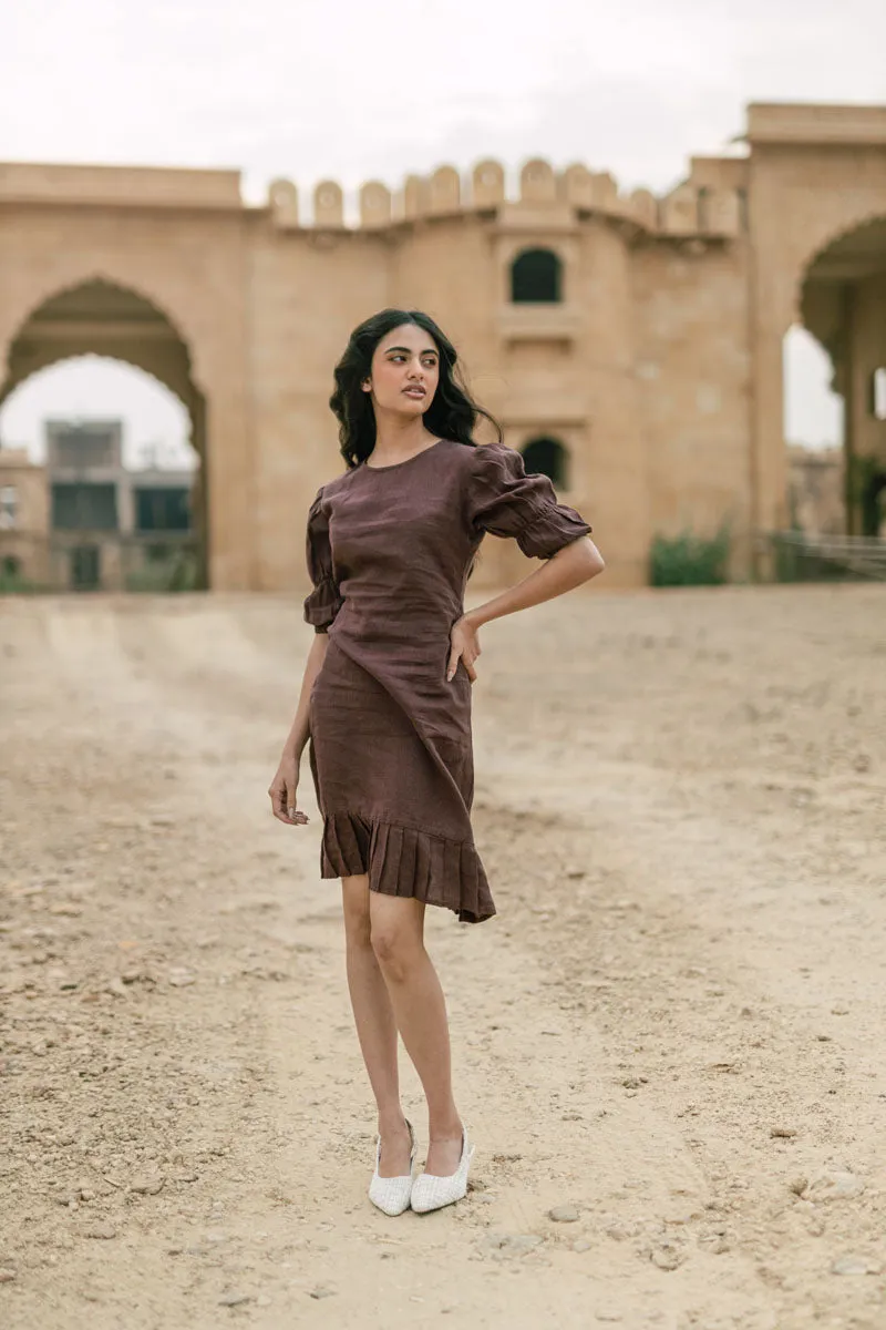 Puff sleeve frill Dress