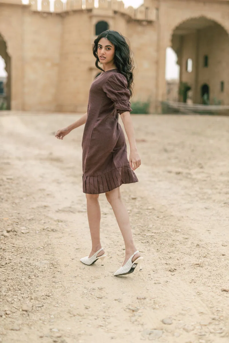 Puff sleeve frill Dress