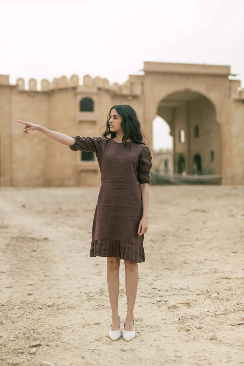 Puff sleeve frill Dress