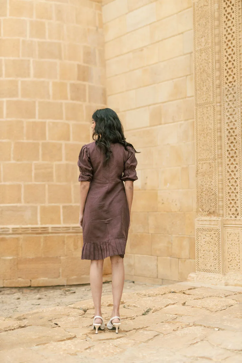Puff sleeve frill Dress