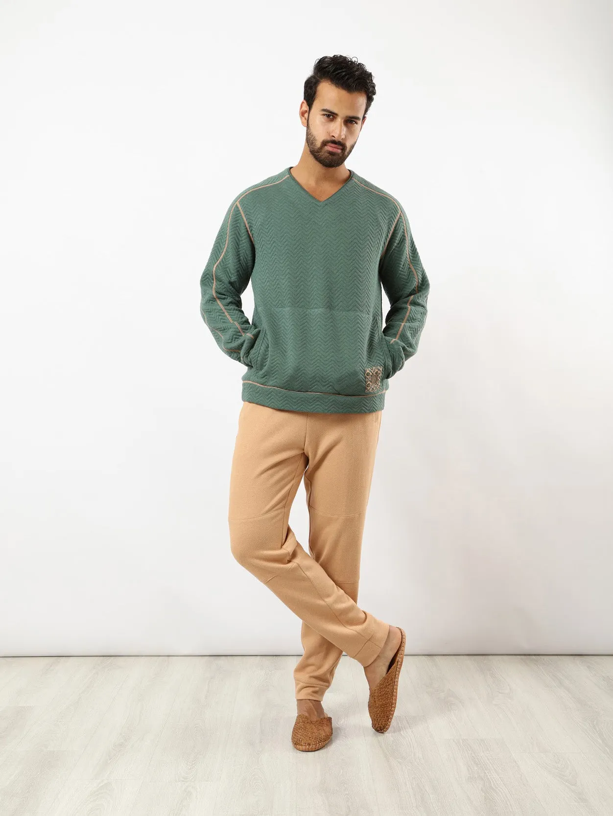 Quilted sweatshirt