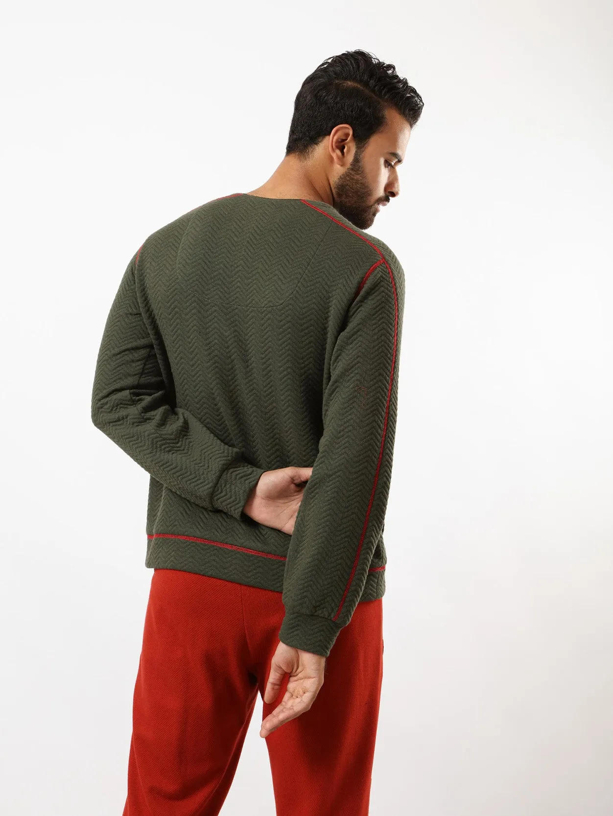 Quilted sweatshirt