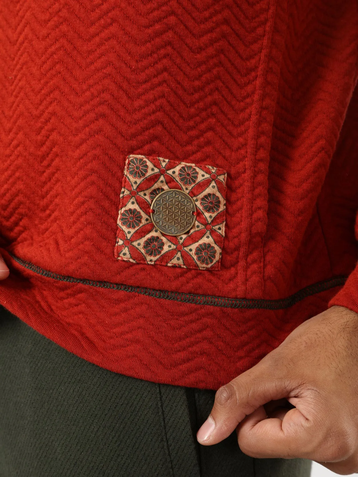 Quilted sweatshirt