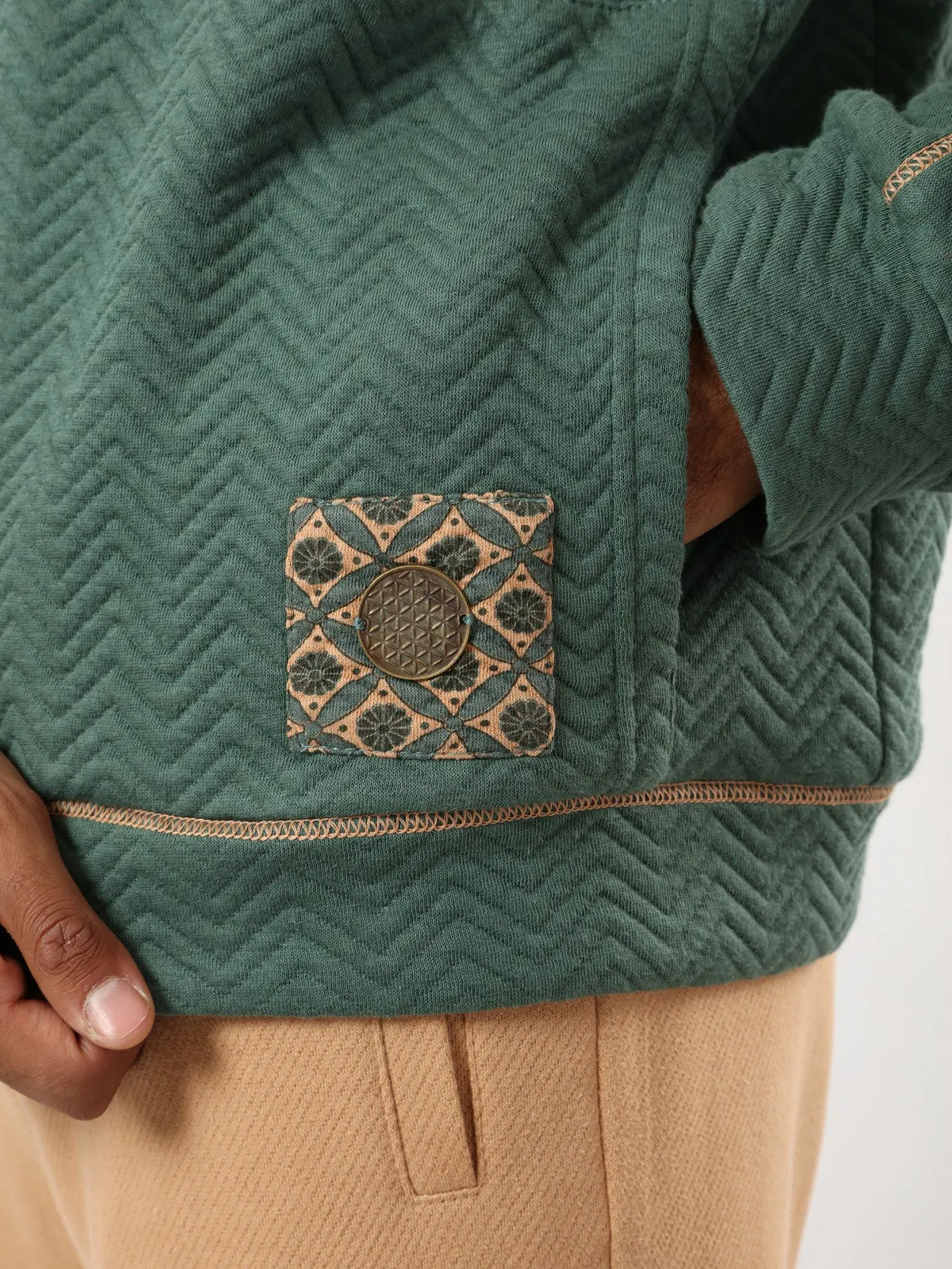 Quilted sweatshirt