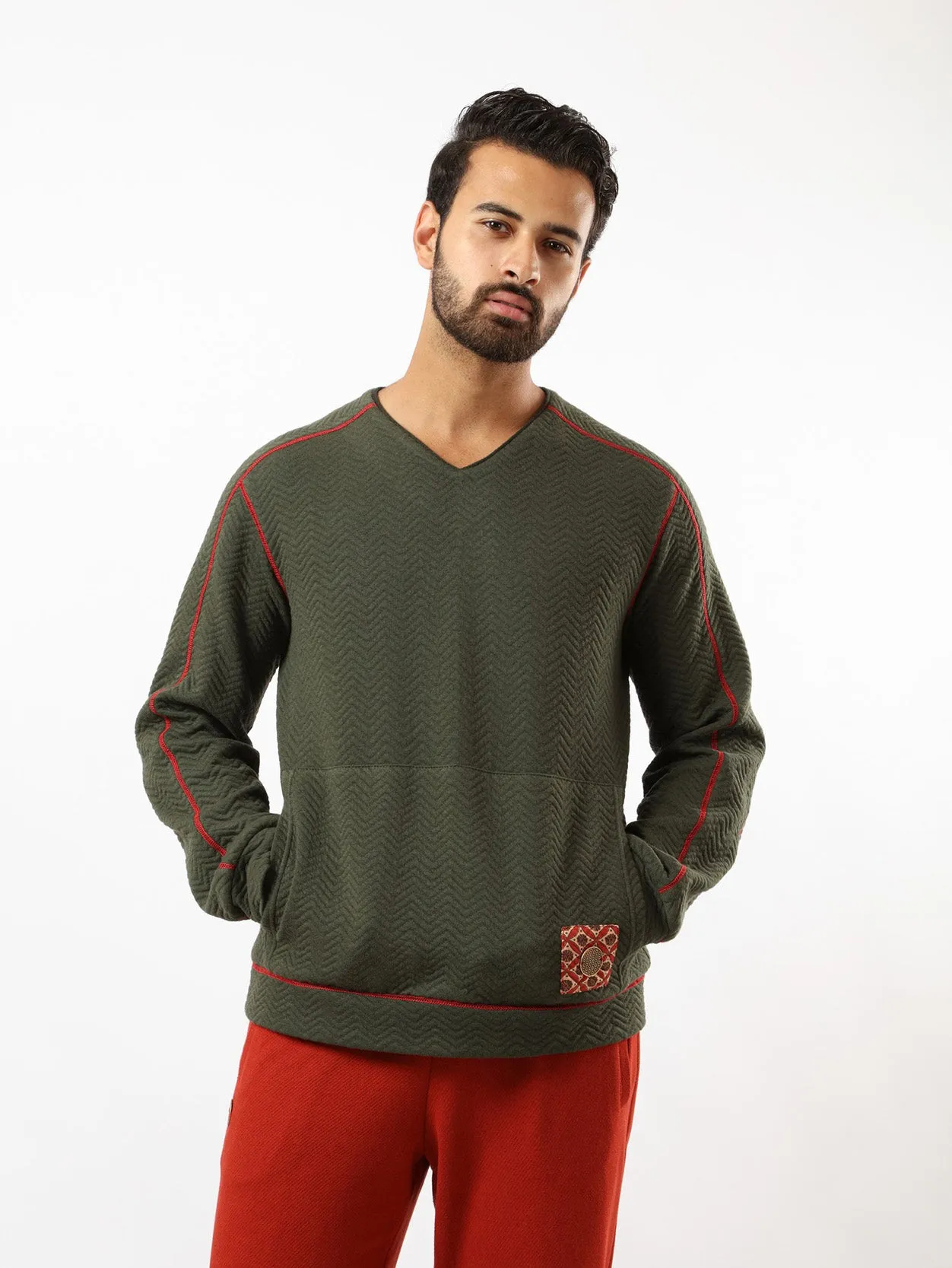 Quilted sweatshirt