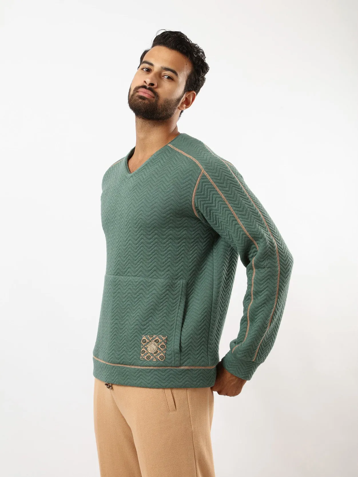 Quilted sweatshirt