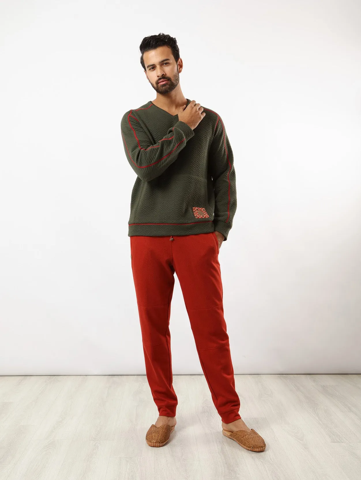 Quilted sweatshirt
