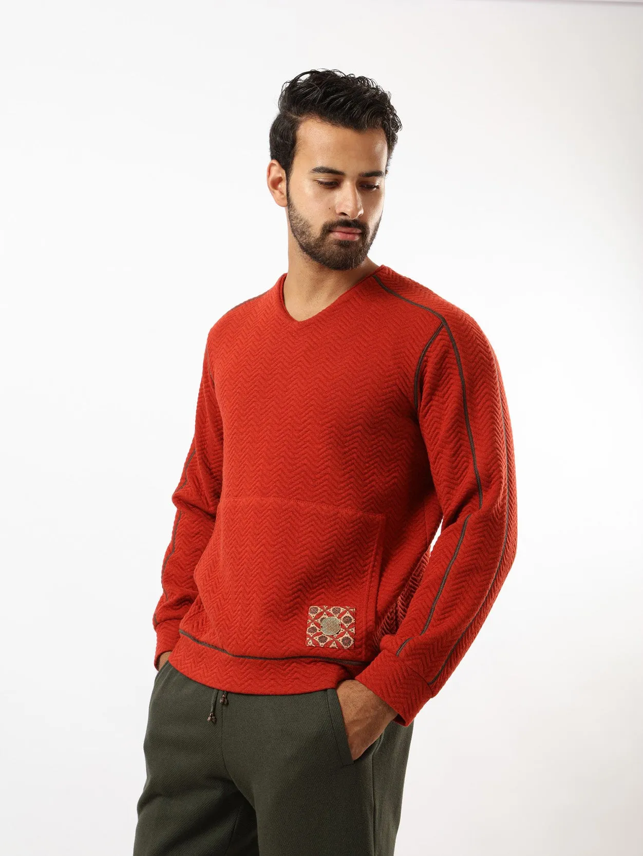 Quilted sweatshirt
