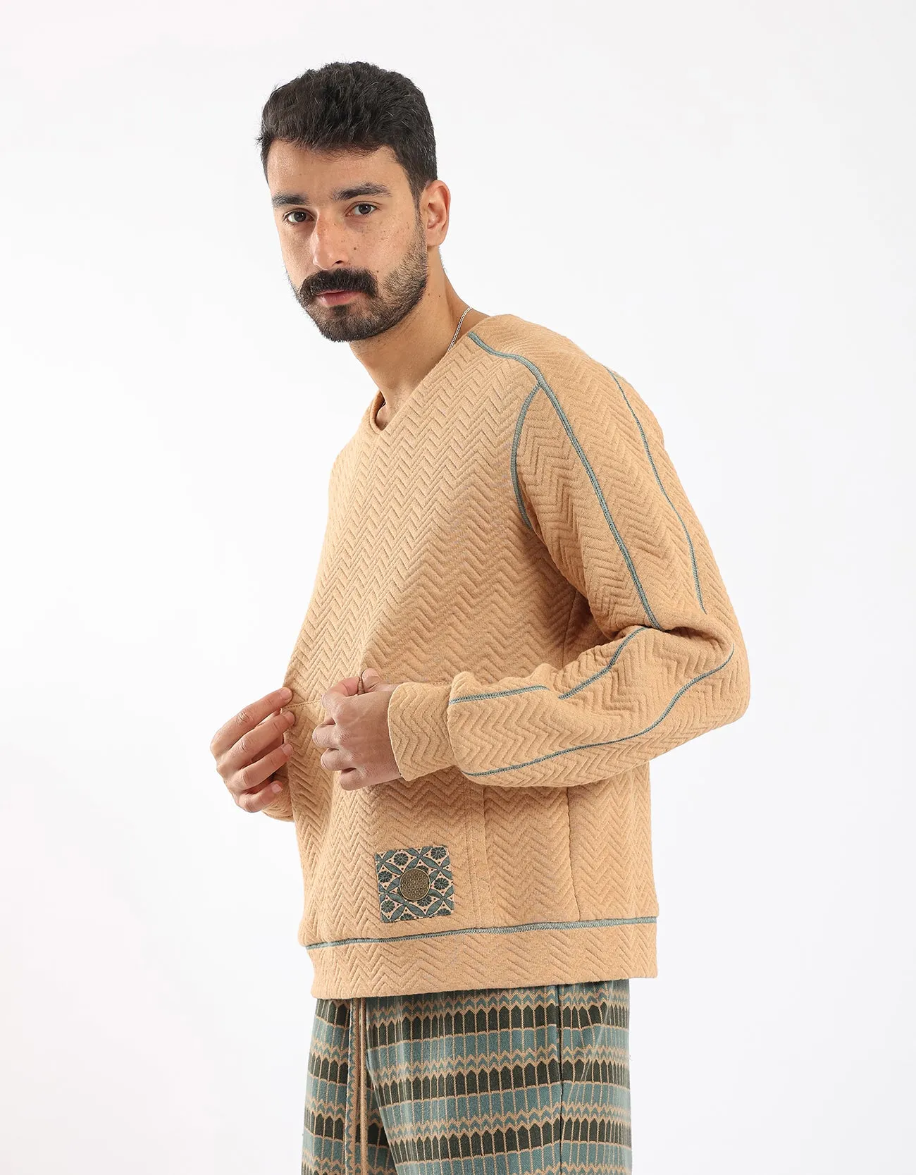 Quilted sweatshirt