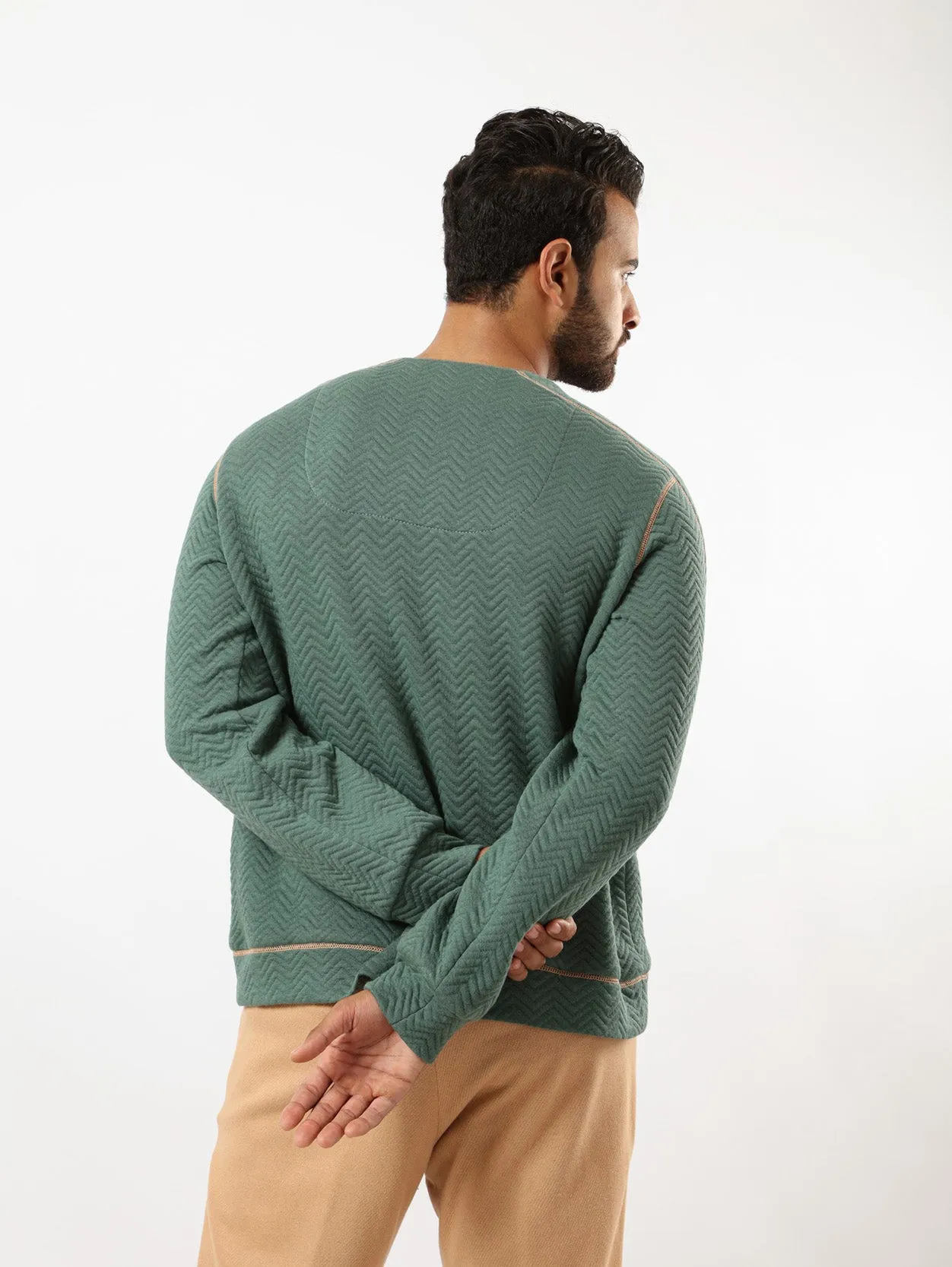 Quilted sweatshirt
