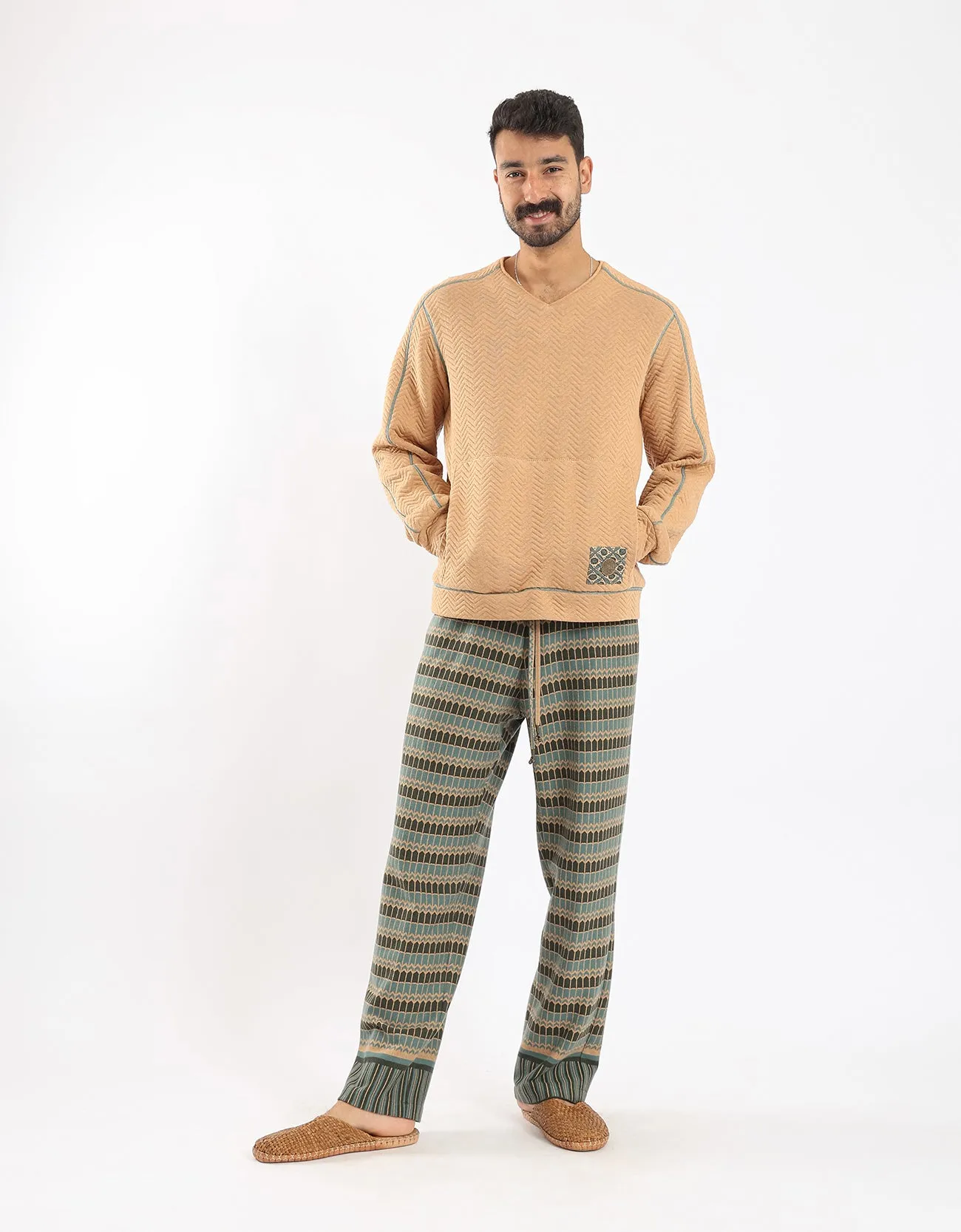 Quilted sweatshirt