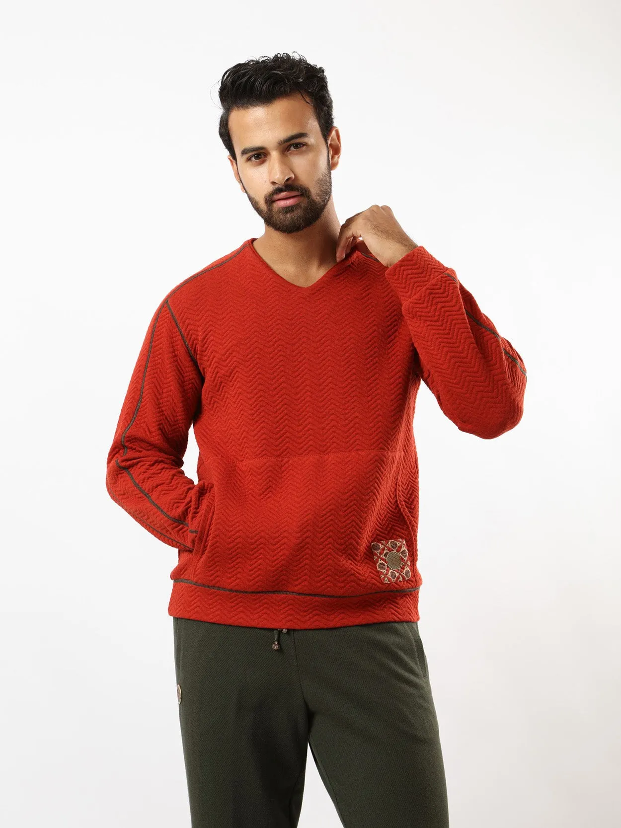 Quilted sweatshirt