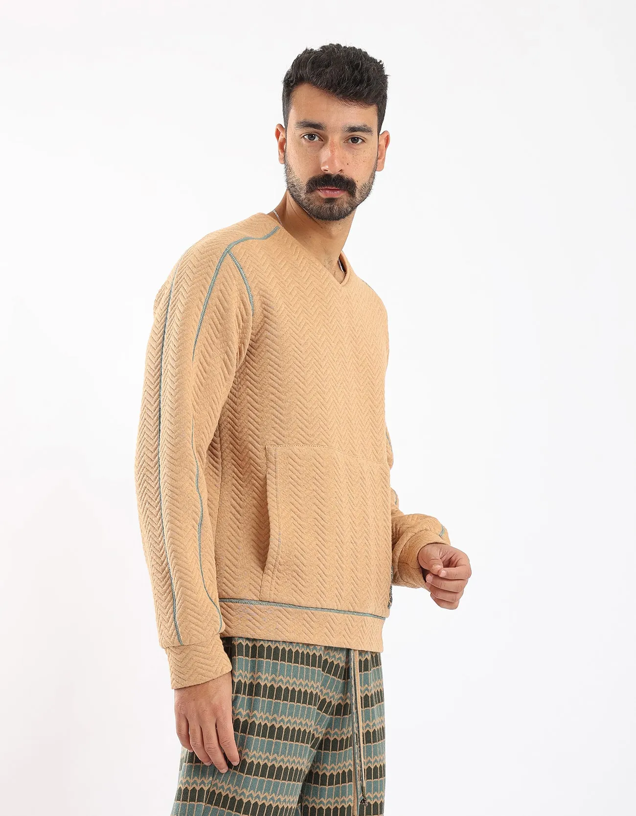 Quilted sweatshirt