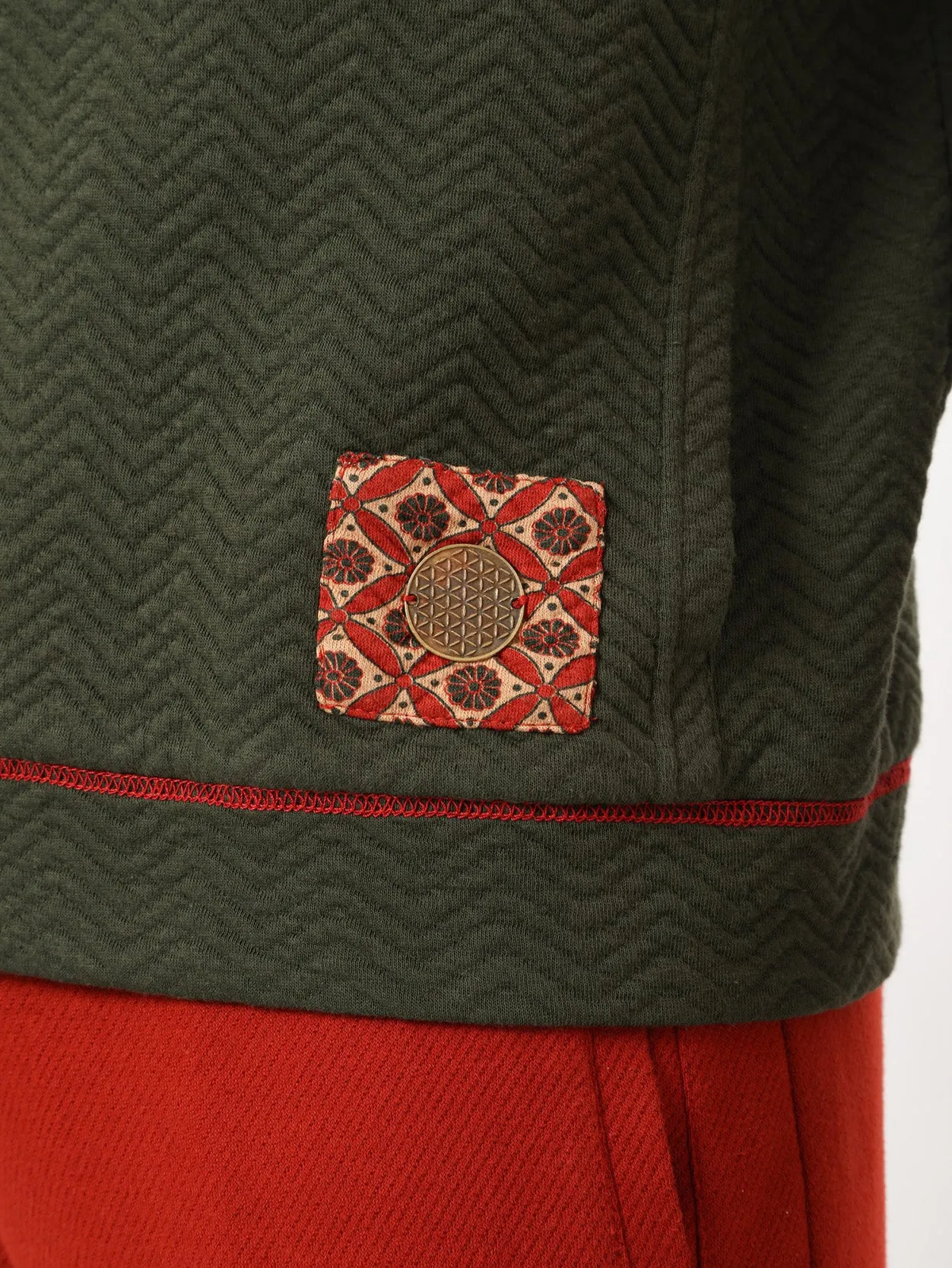 Quilted sweatshirt