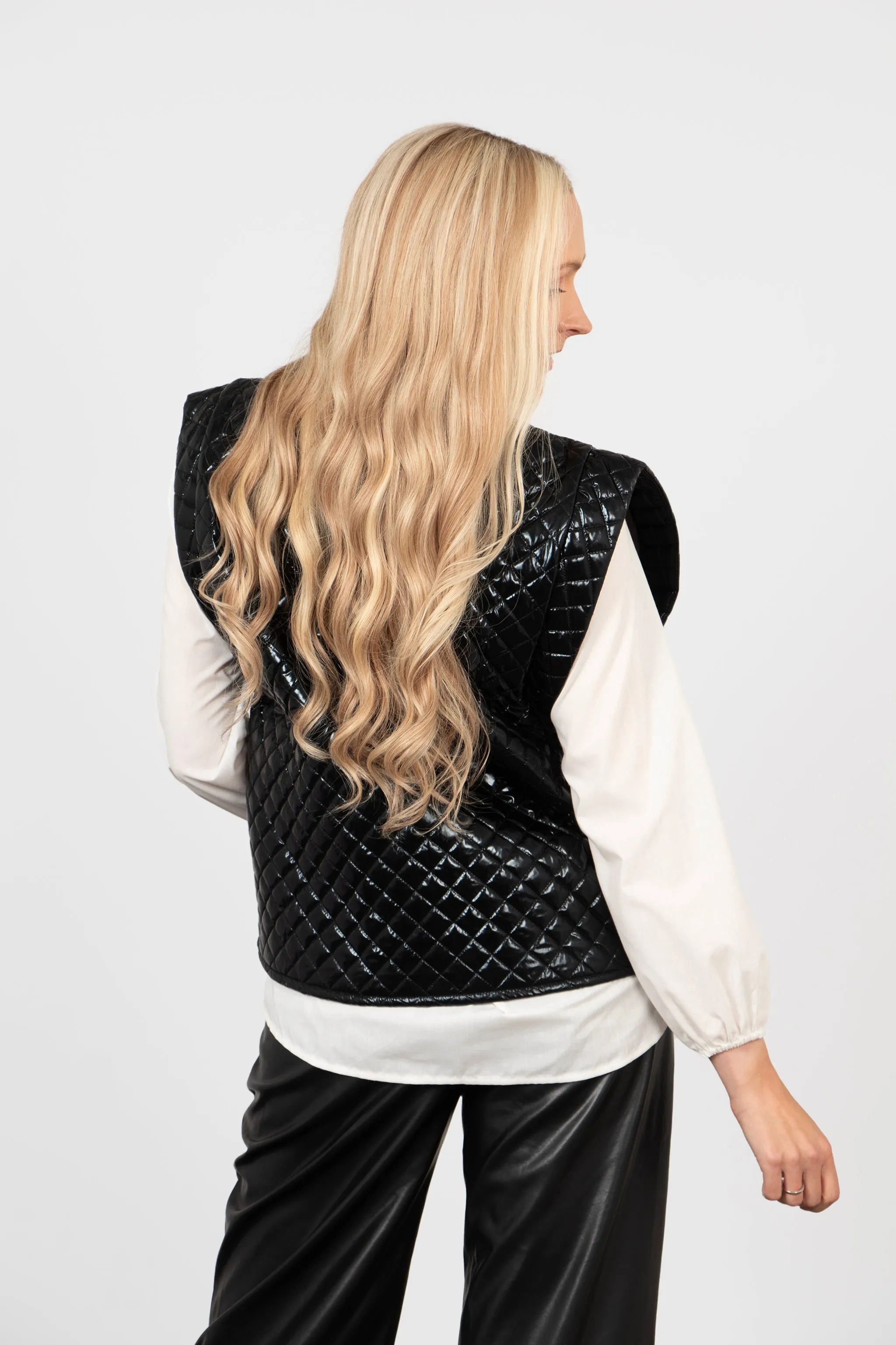 Raven Gilet - Black, Quilted