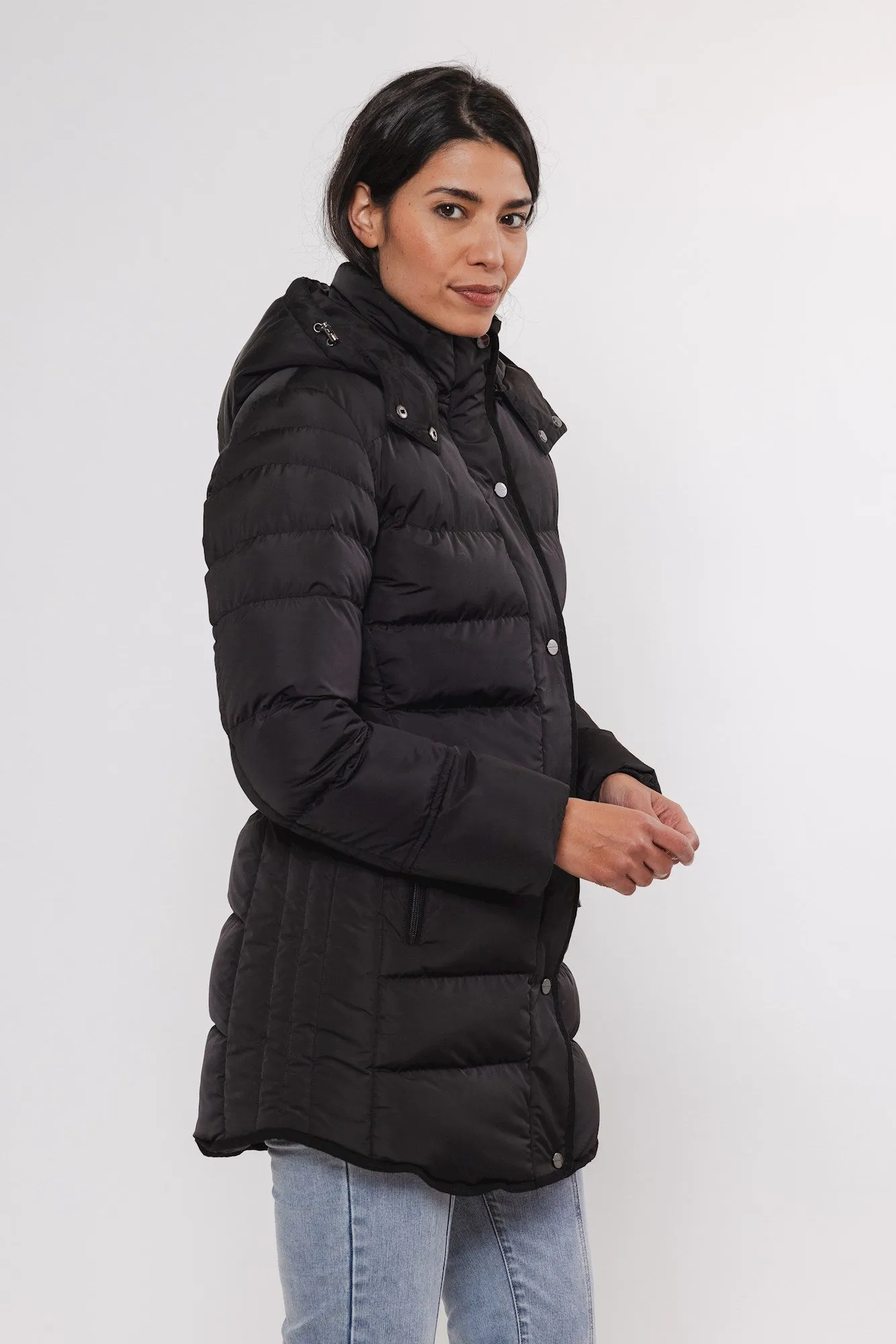 RINO & PELLE NUSA PADDED COAT BLACK