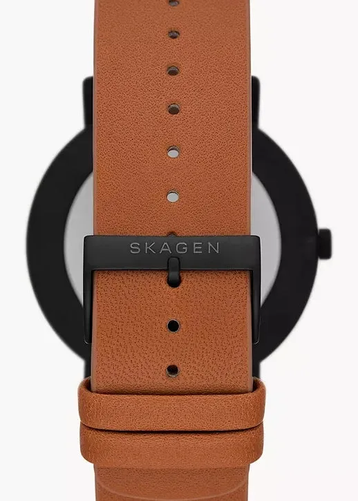 SKAGEN KUPPEL WHITE DIAL BROWN LEATHER BAND SKW6889
