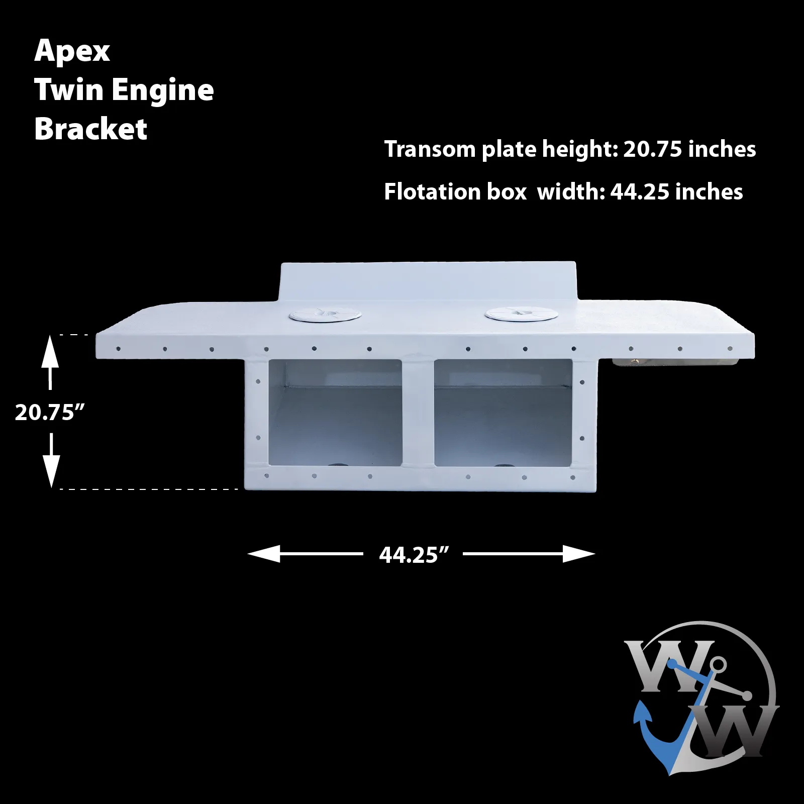 Standard Apex Mk. II Twin Engine Bracket -16° Transom