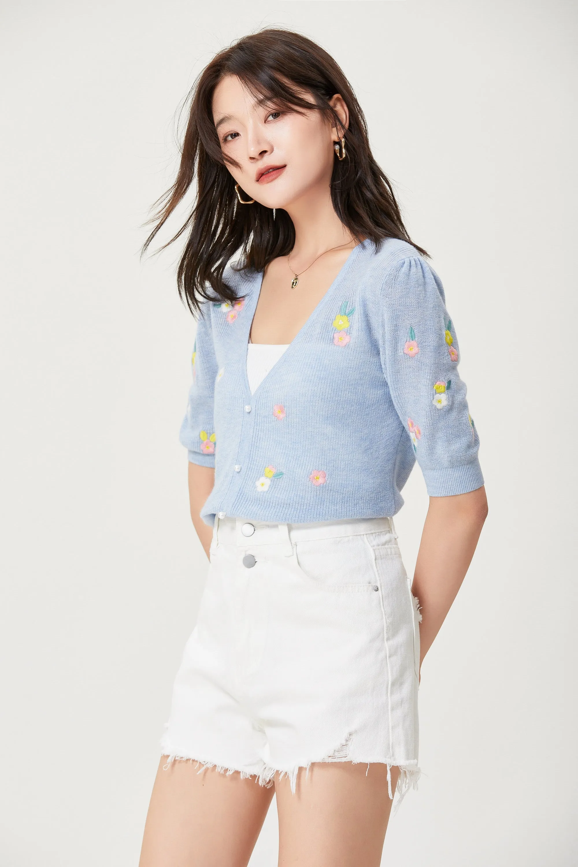 Sylphide | Farideh Embroidered Wool Knit Top