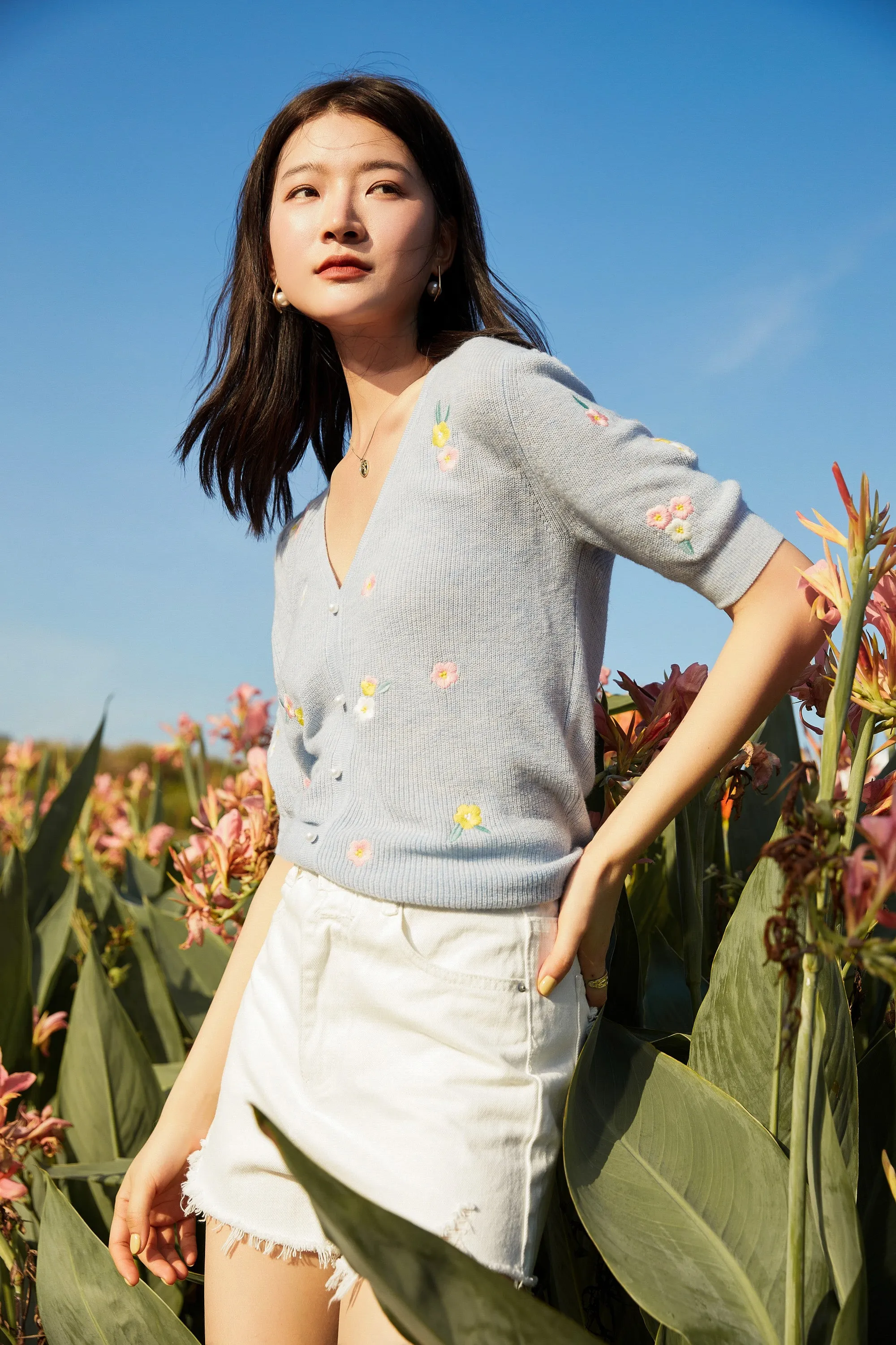 Sylphide | Farideh Embroidered Wool Knit Top