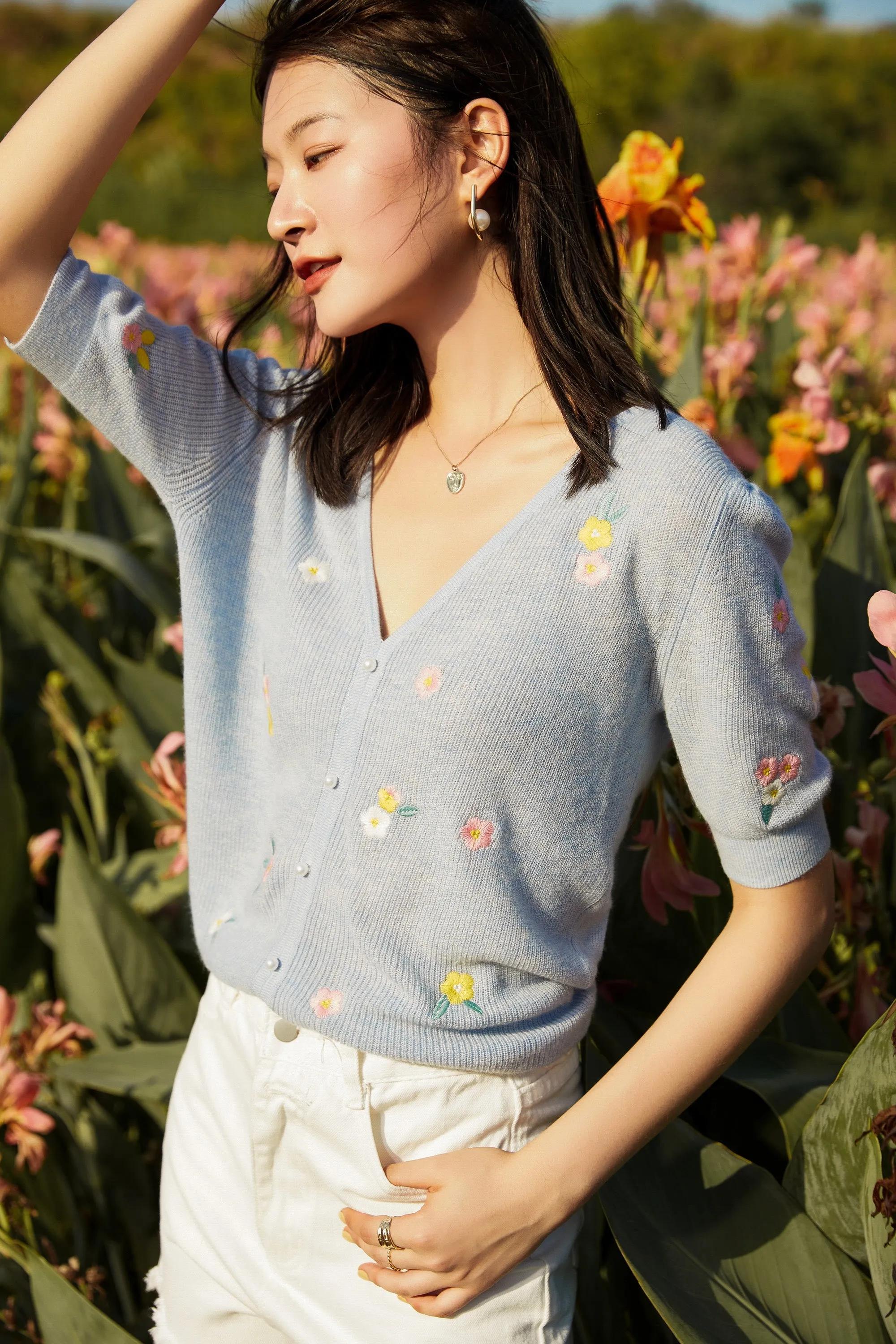Sylphide | Farideh Embroidered Wool Knit Top