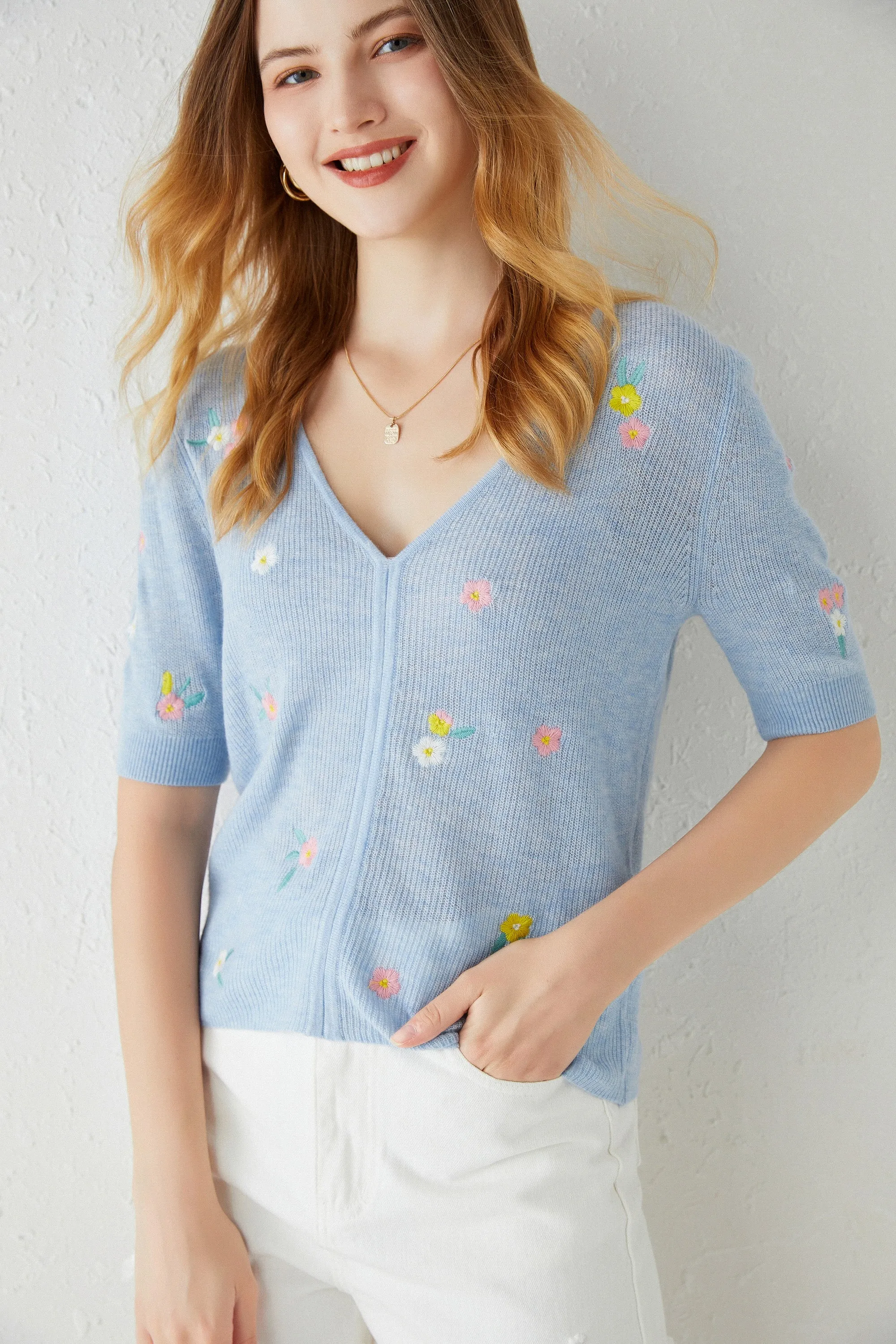 Sylphide | Farideh Embroidered Wool Knit Top