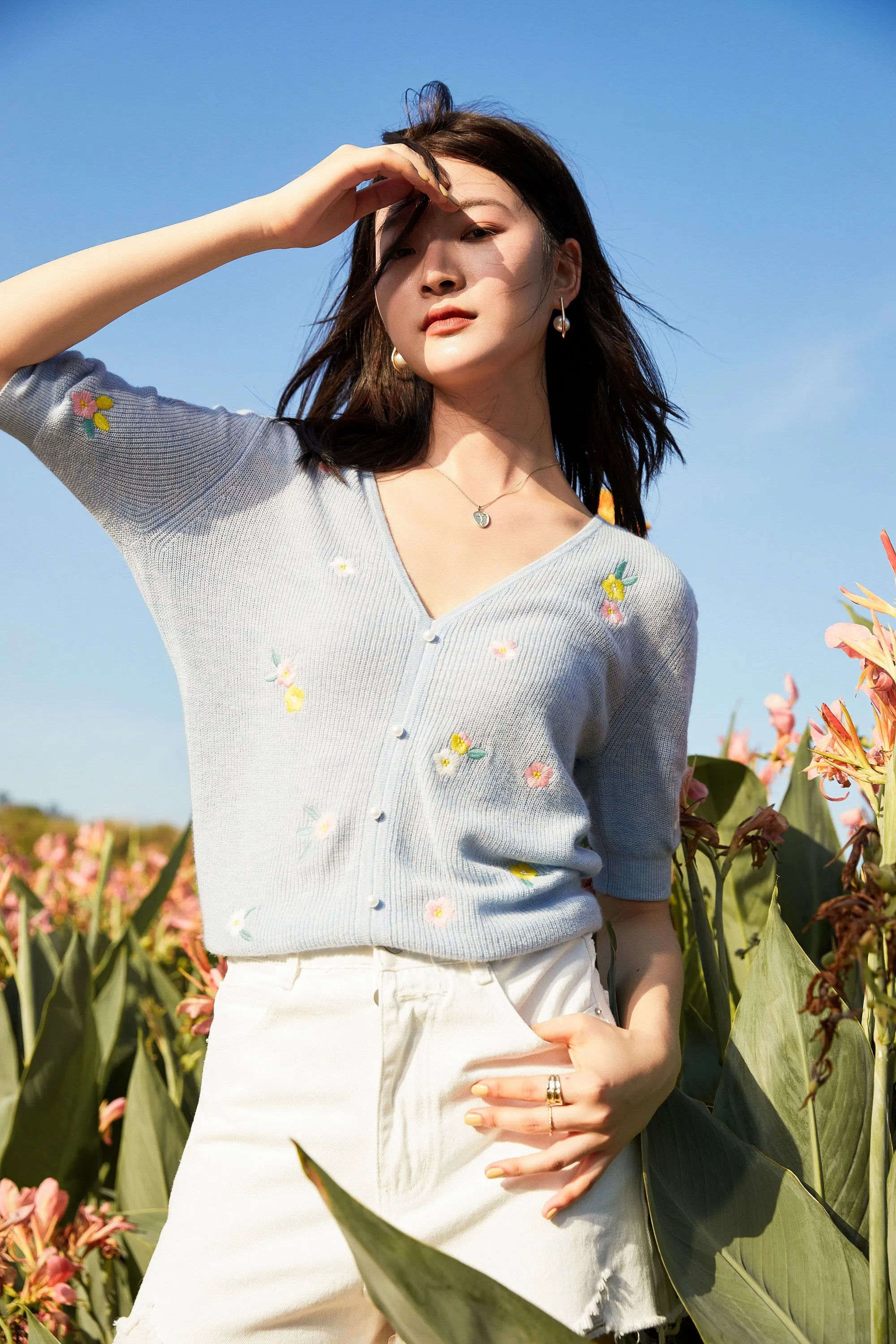 Sylphide | Farideh Embroidered Wool Knit Top