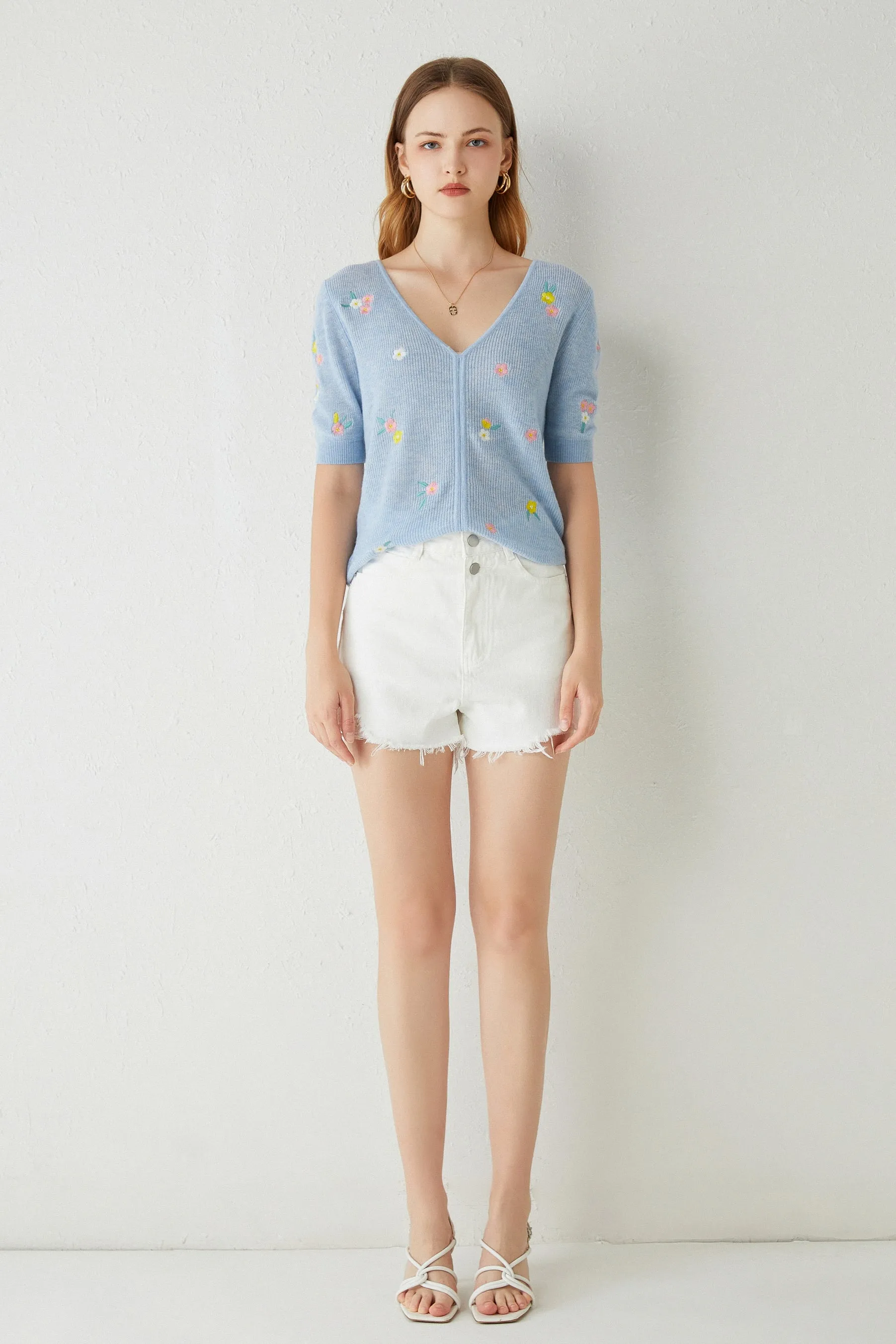 Sylphide | Farideh Embroidered Wool Knit Top