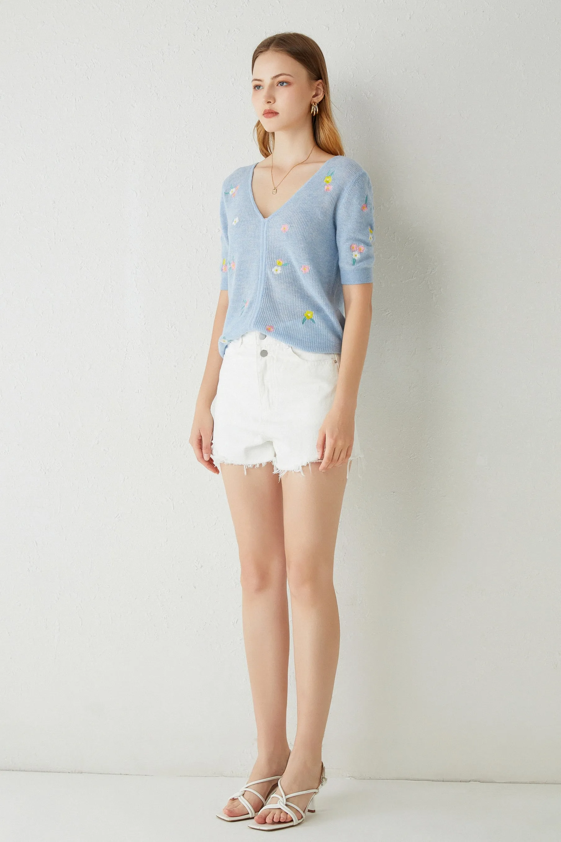 Sylphide | Farideh Embroidered Wool Knit Top