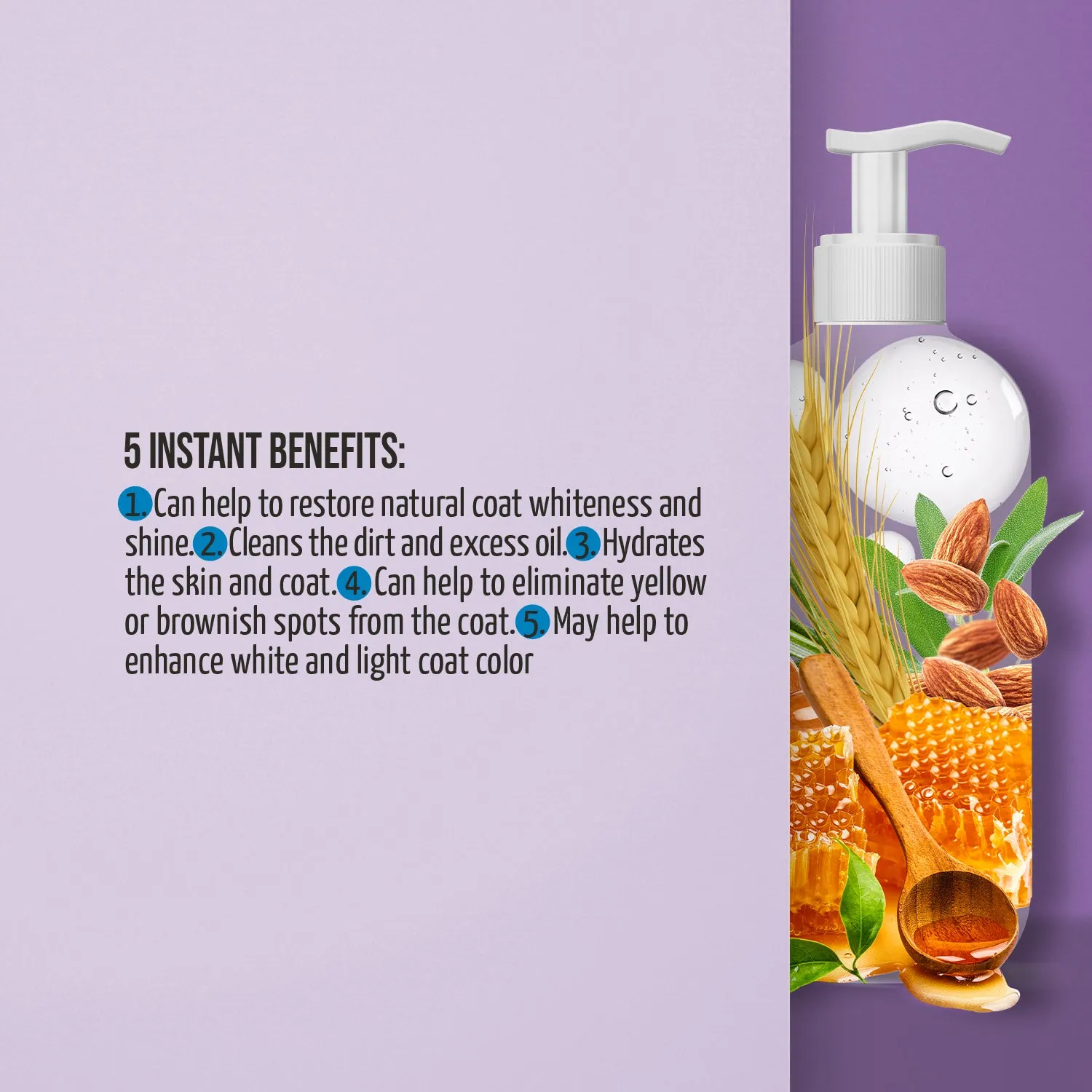 Tauro Pro Line Ultra Natural Care whitening shampoo for dogs and cats with white and light coat