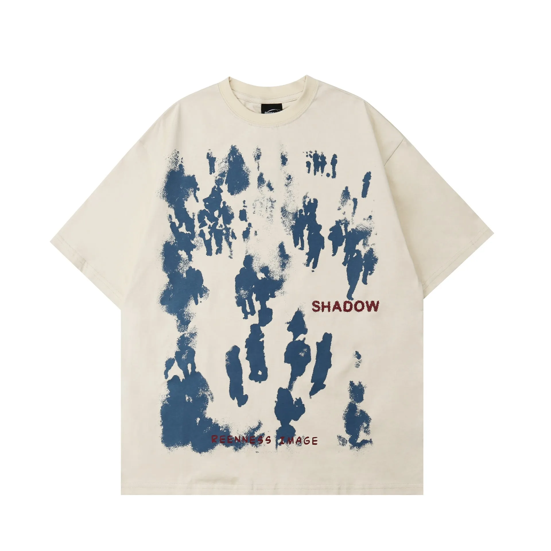 Toleet 90s streetwear Street High Street Abstract Figure Theme Oversize Short Sleeve T-shirt