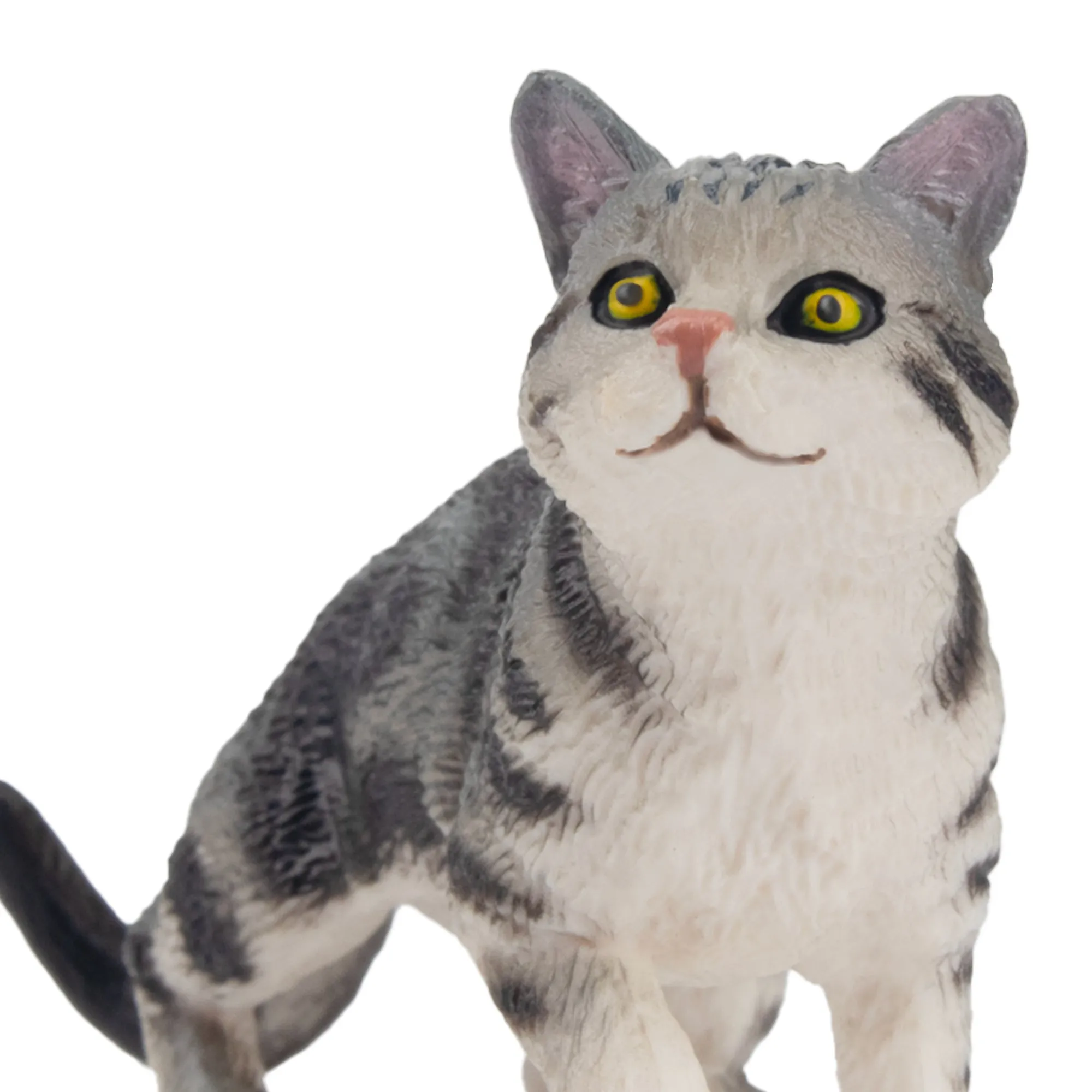 Toymany Grey American Shorthair Cat Figurine Toy