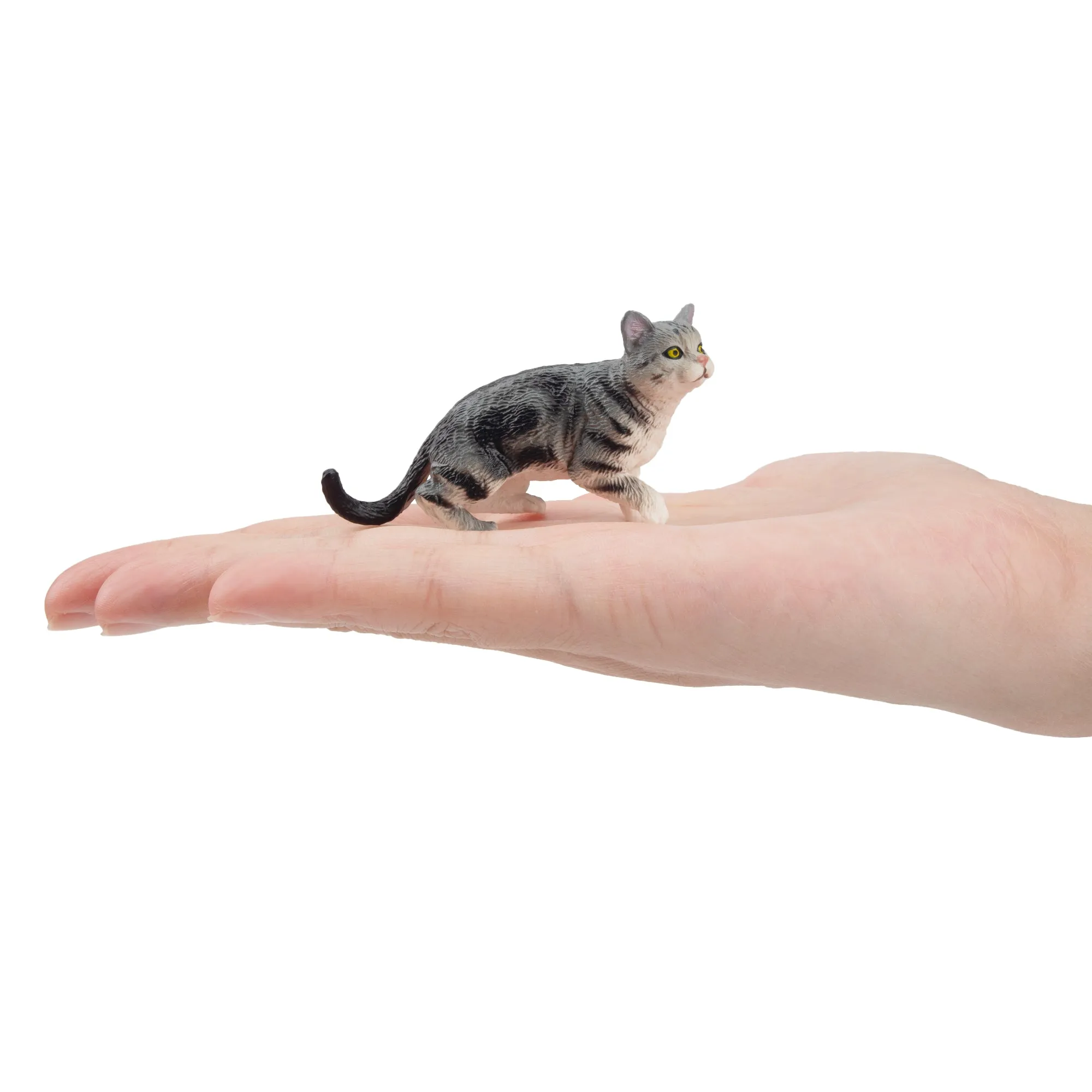 Toymany Grey American Shorthair Cat Figurine Toy