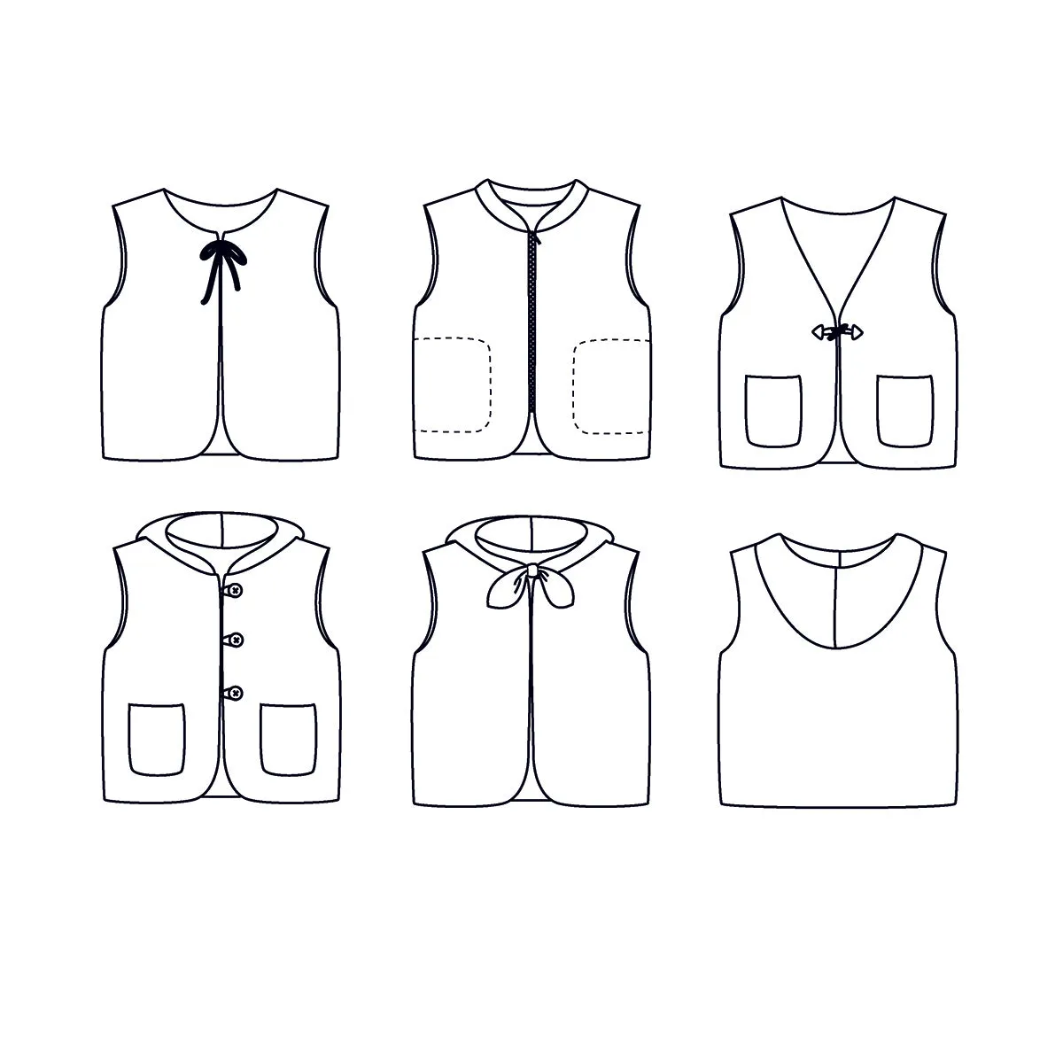 VIENNE KIDS Vest - 3/12y - PDF Sewing Pattern