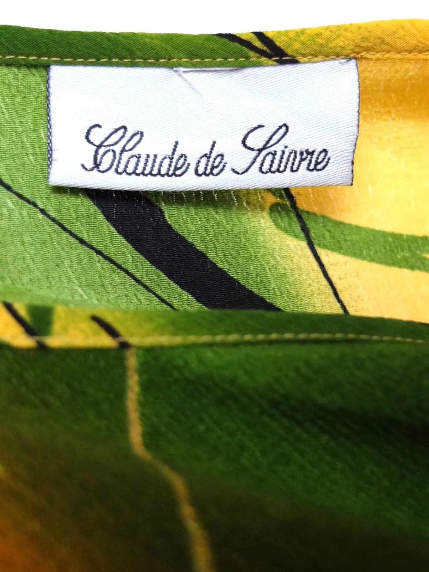 Vintage 90s Ombré Bohemian Abstract Short Sleeve Pullover Blouse