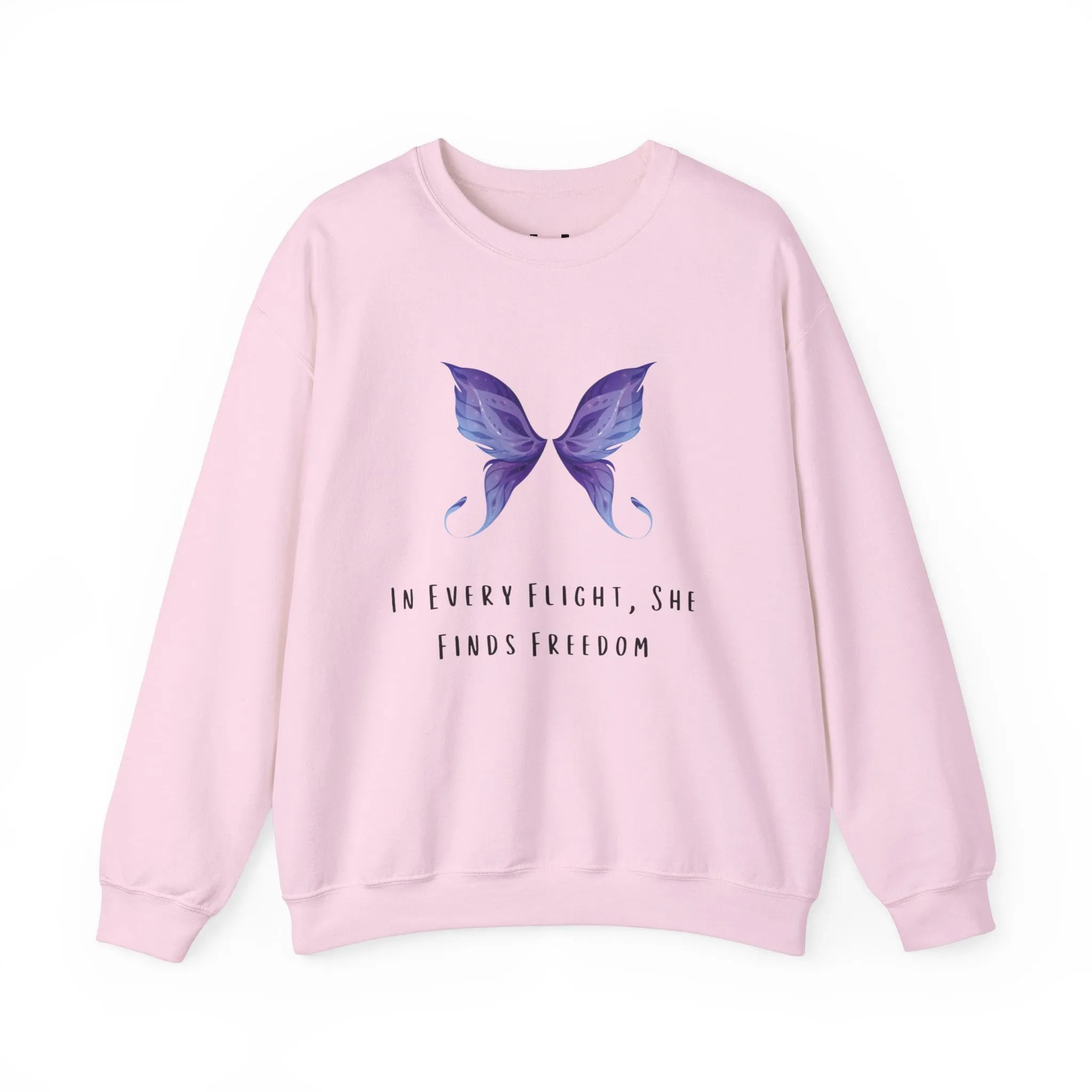 Women's Butterfly Print SweatShirt - In Every Flight, She Finds Freedom