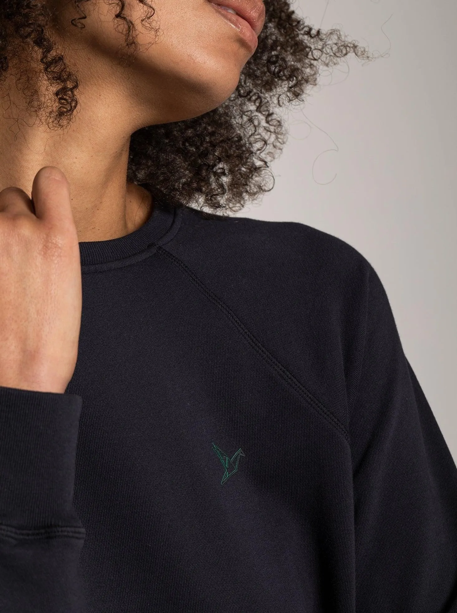 Women's Terry Crewneck - Navy